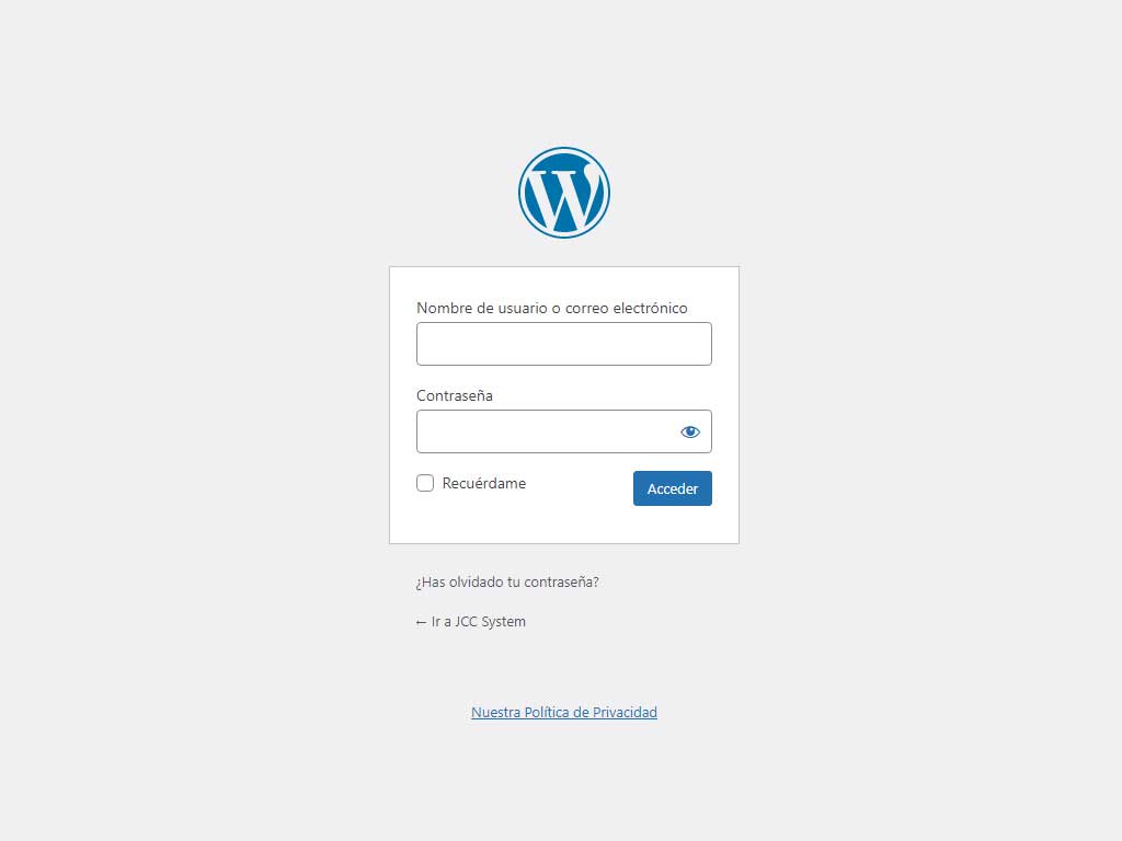 Cómo iniciar sesión en wordpress